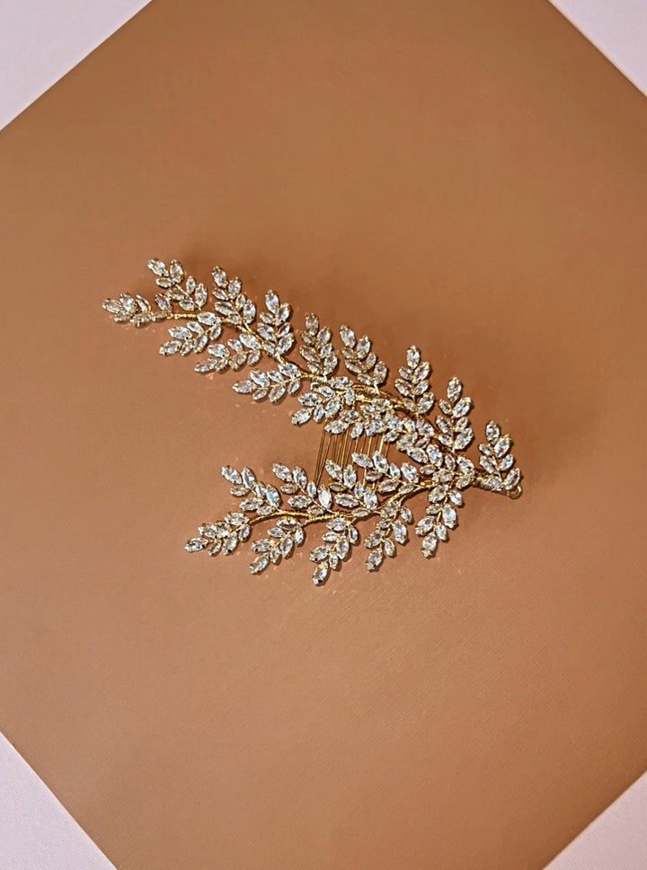 BRONYA Swarovski Hair Comb, Wedding Headpiece