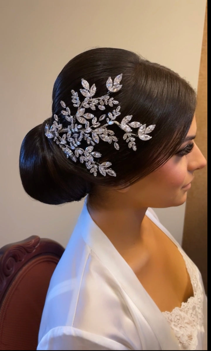 MISCHA Swarovski Bridal Hair Comb, Swarovski Hair Wings