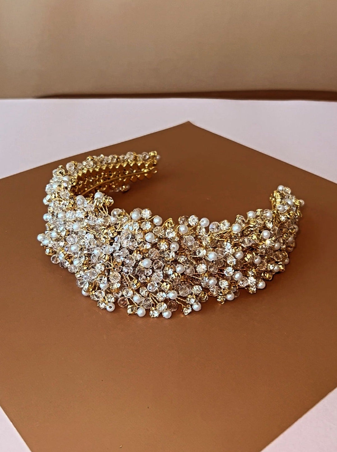 BALILTI Swarovski Bridal Pearl Headpiece