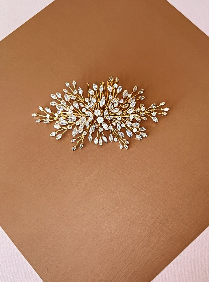 LUSSO Swarovski Hair Comb, Stunning Wedding Headpiece