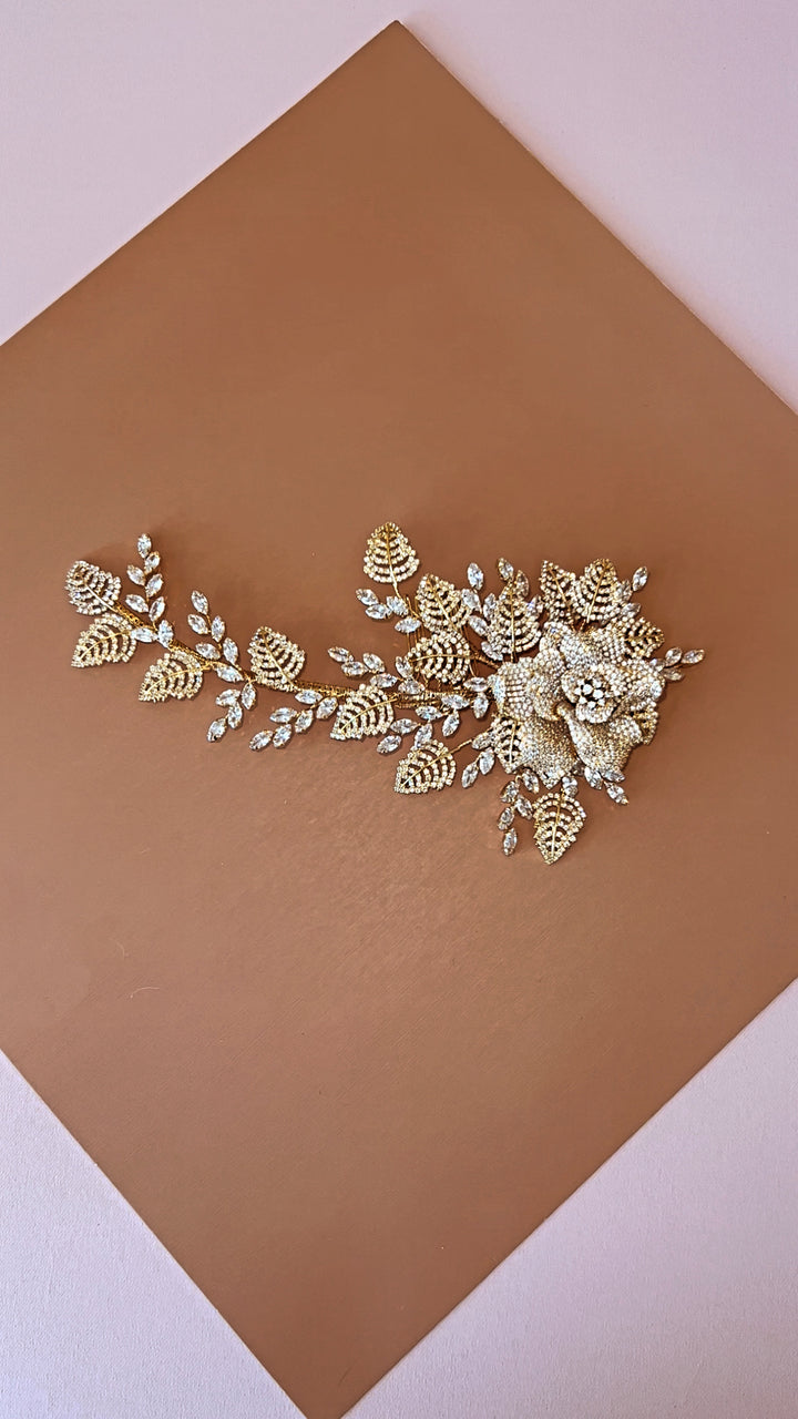 LAURA Swarovski Bridal Hair Comb, Wedding Headpiece