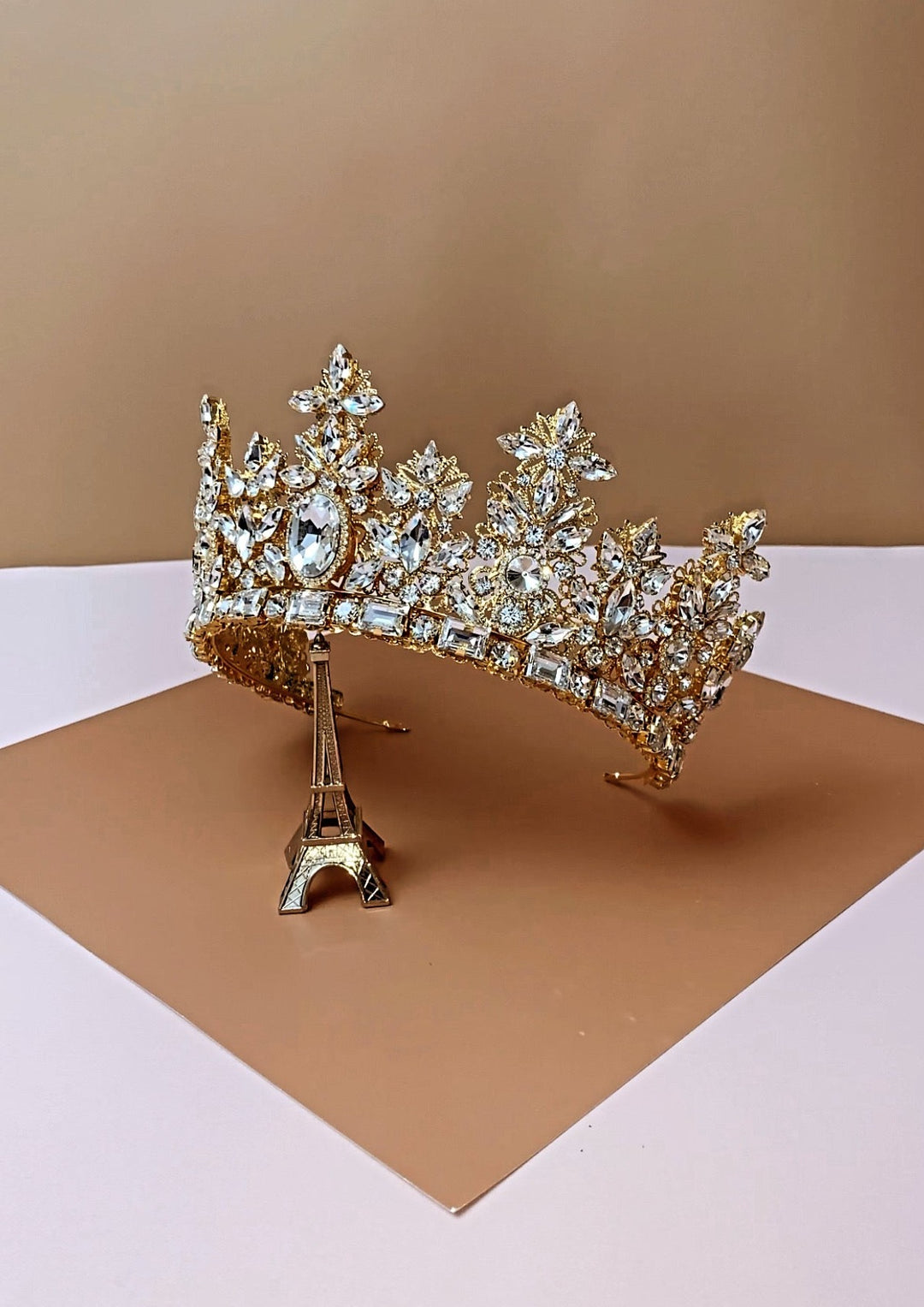 ROYAL LUXE Wedding Full Crown with Brilliant Swarovski Crystals