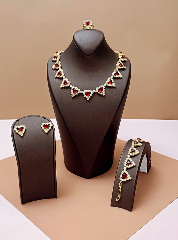 SWEETHEART Jewelry Full Set with Necklace, Bracelet, Earrings and Ring *Final Sale*