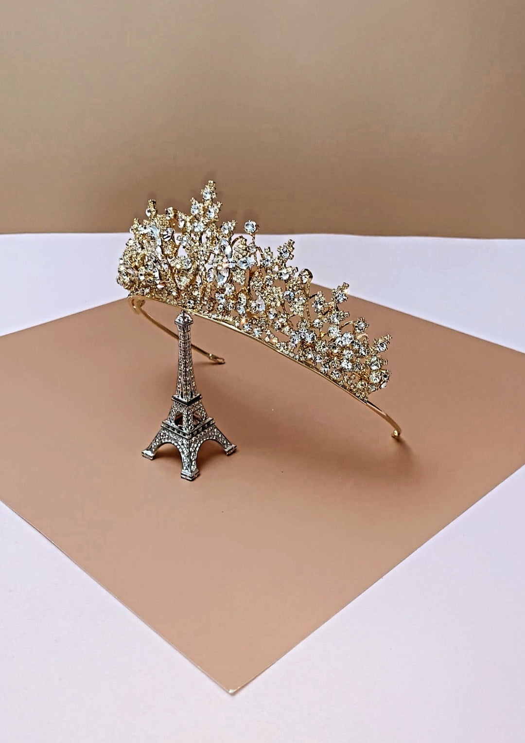 Ellee Real Bride Adorned with RENEE Queen Swarovski Luxurious Bridal Tiara