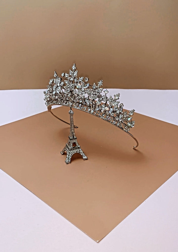 Ellee Real Bride Adorned with RENEE Queen Swarovski Luxurious Bridal Tiara