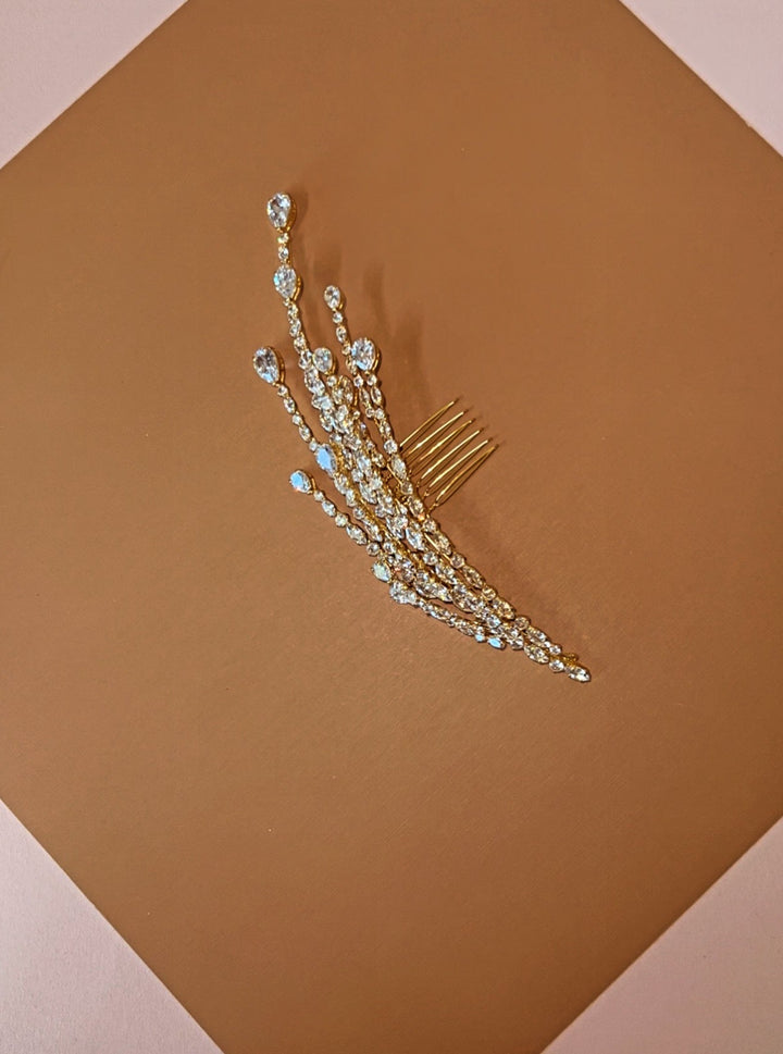 AMELIA Swarovski Hair Comb Wings