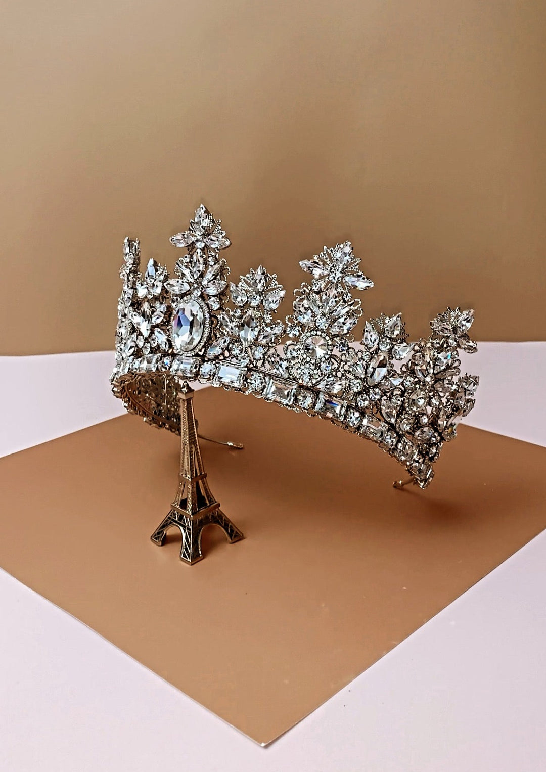 ROYAL LUXE Wedding Full Crown with Brilliant Swarovski Crystals