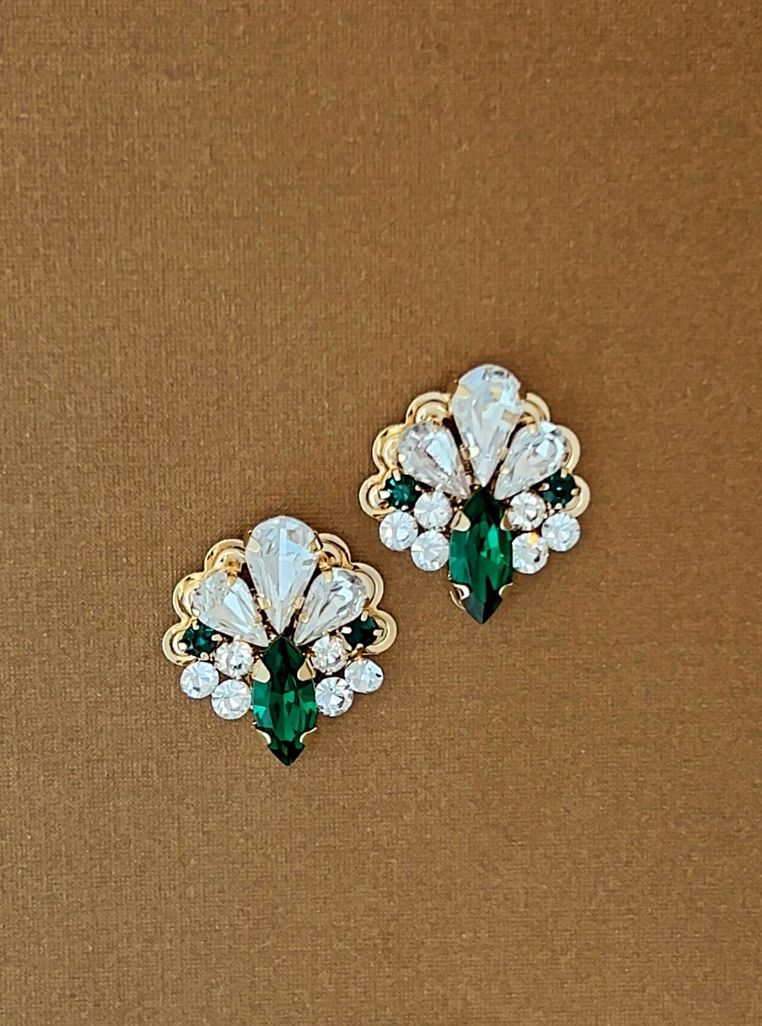 LANA-EMERALD Swarovski Stud Earrings