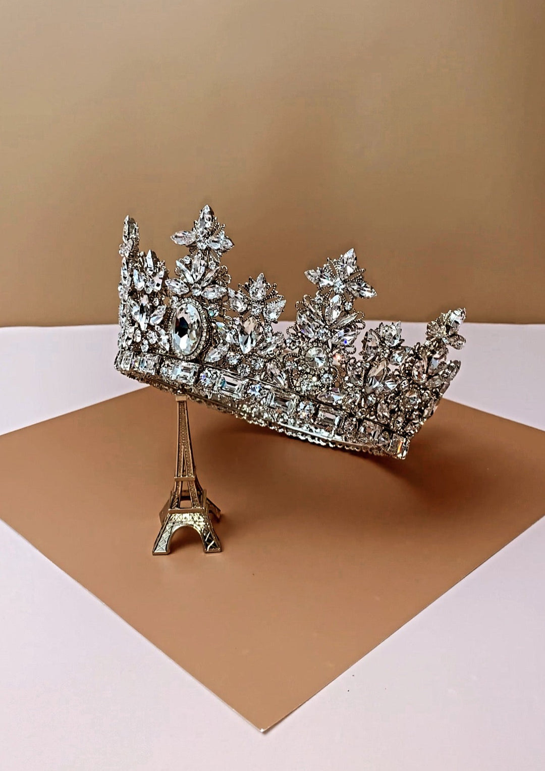 ROYAL LUXE Wedding Full Crown with Brilliant Swarovski Crystals