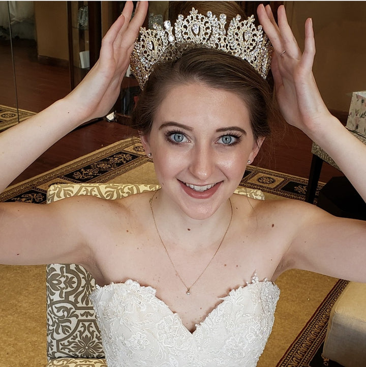 ANGELIKA Bridal Crown with Swarovski Stunning Crystals