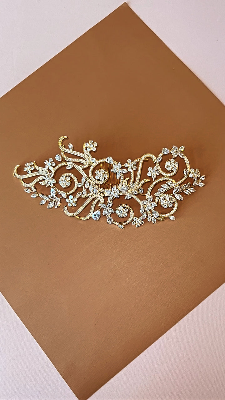 VIVIANA Swarovski Headpiece, Wedding Side Pieces