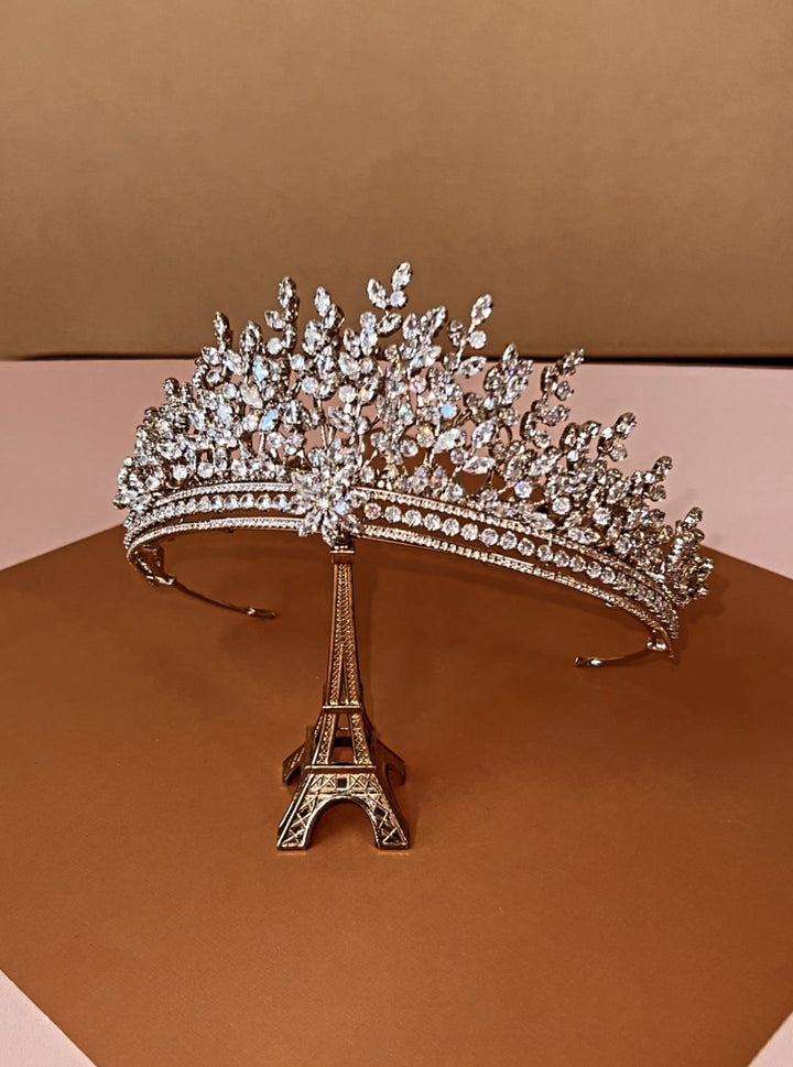 FRANCISCA Swarovski Leafy Crown