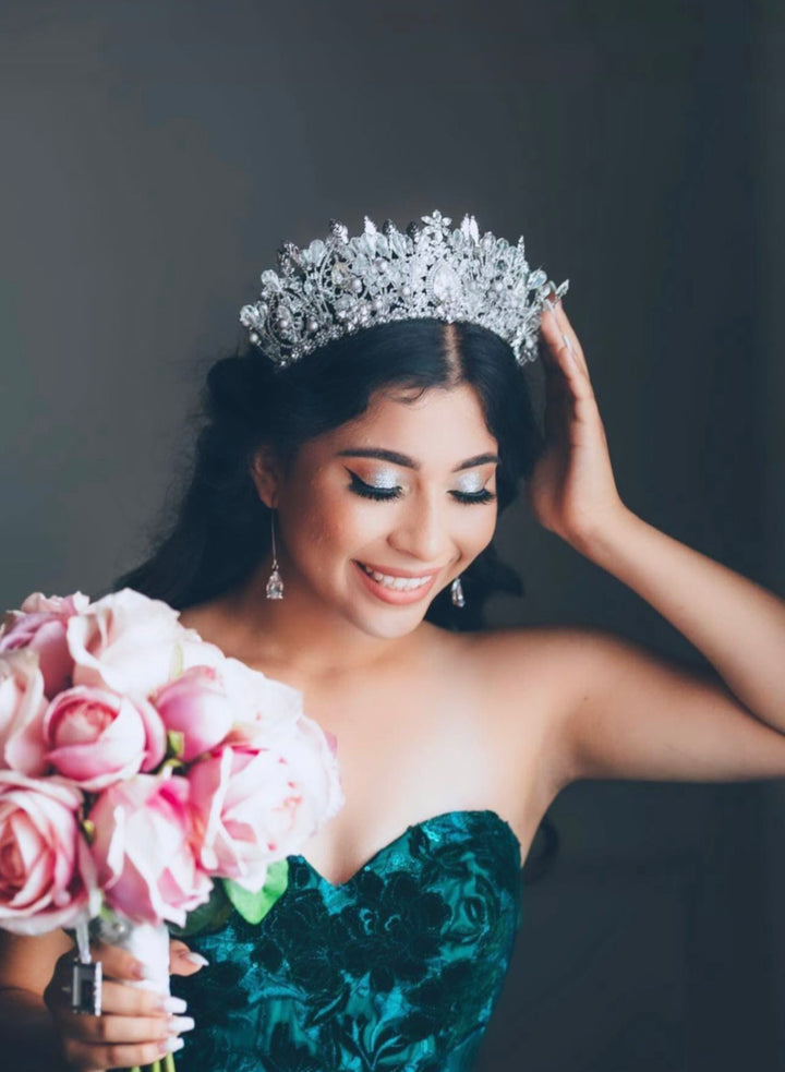 Ellee Real Quinceanera Adorned with DAENERYS Swarovski Wedding Tiara