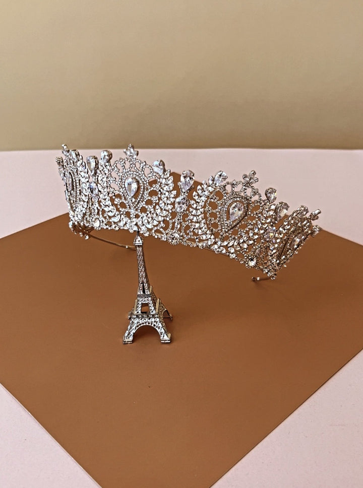 ANGELIKA Bridal or Quinceanera Crown with Swarovski Crystals