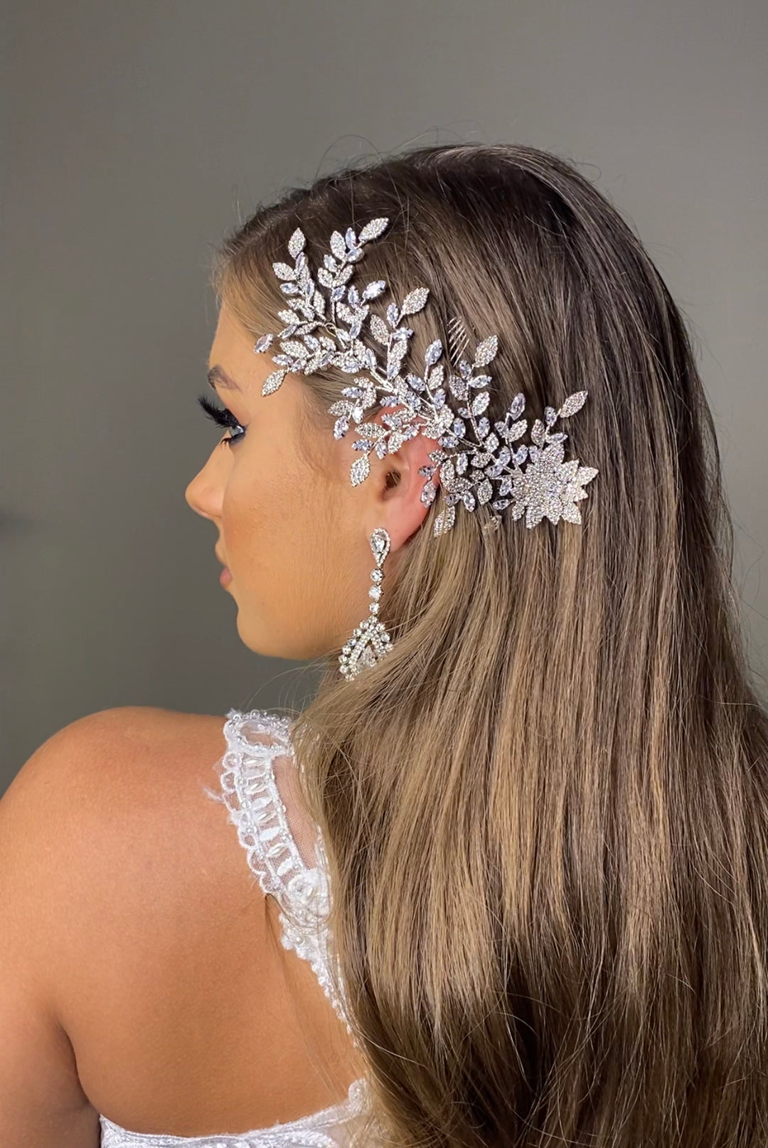 NIKA Swarovski Bridal Hair Wings, Swarovski Hair Comb