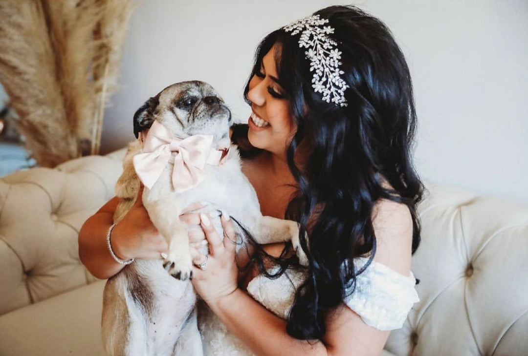 Ellee Real Bride Adorned with ELIANNA Swarovski Wedding Luxurious Headband