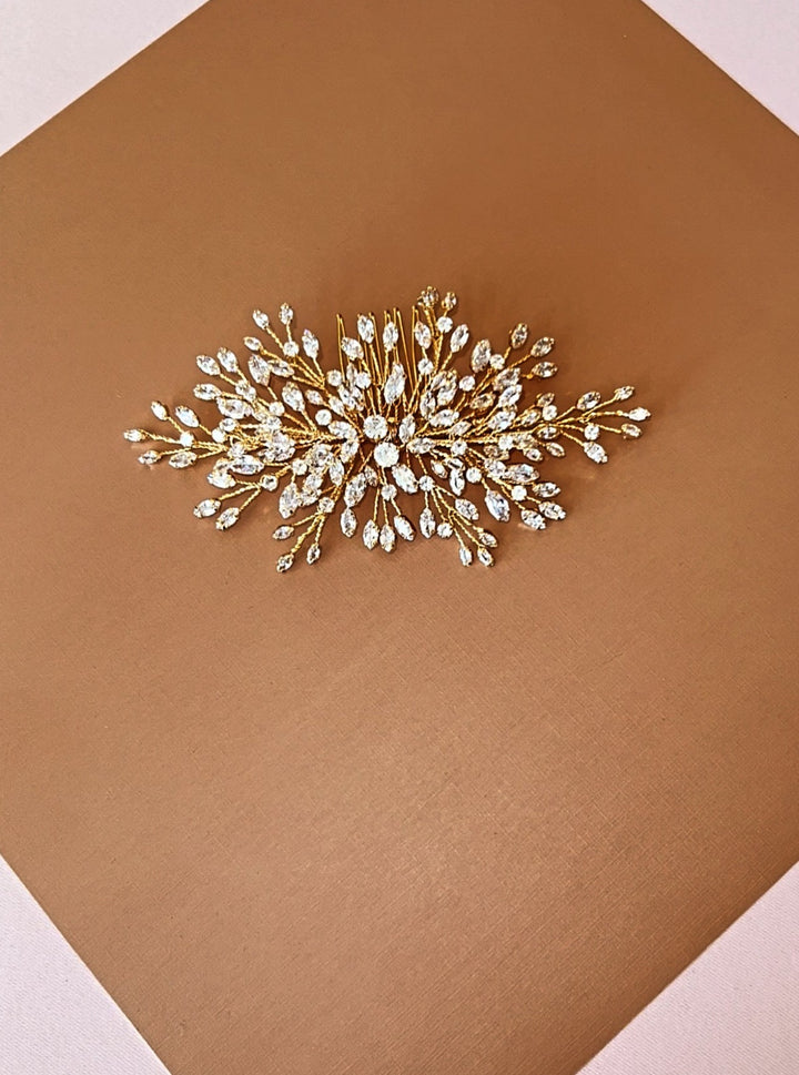 LUSSO Swarovski Hair Comb, Wedding Headpiece