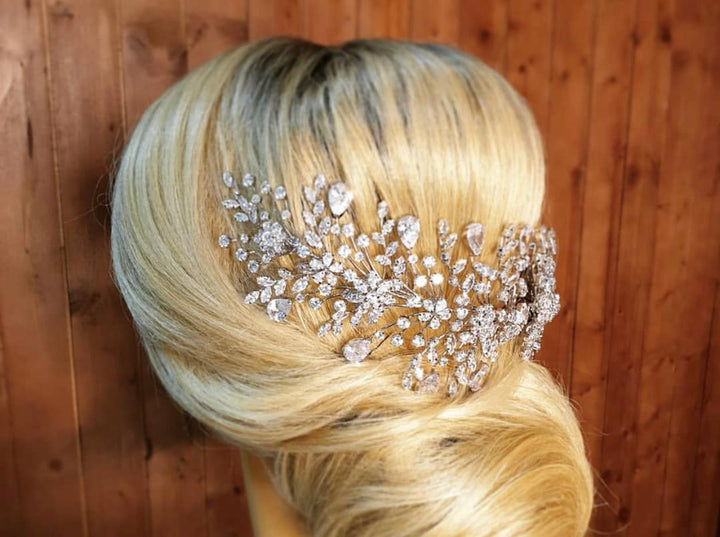 AMOUR Swarovski Hair Comb, Wedding Headpiece