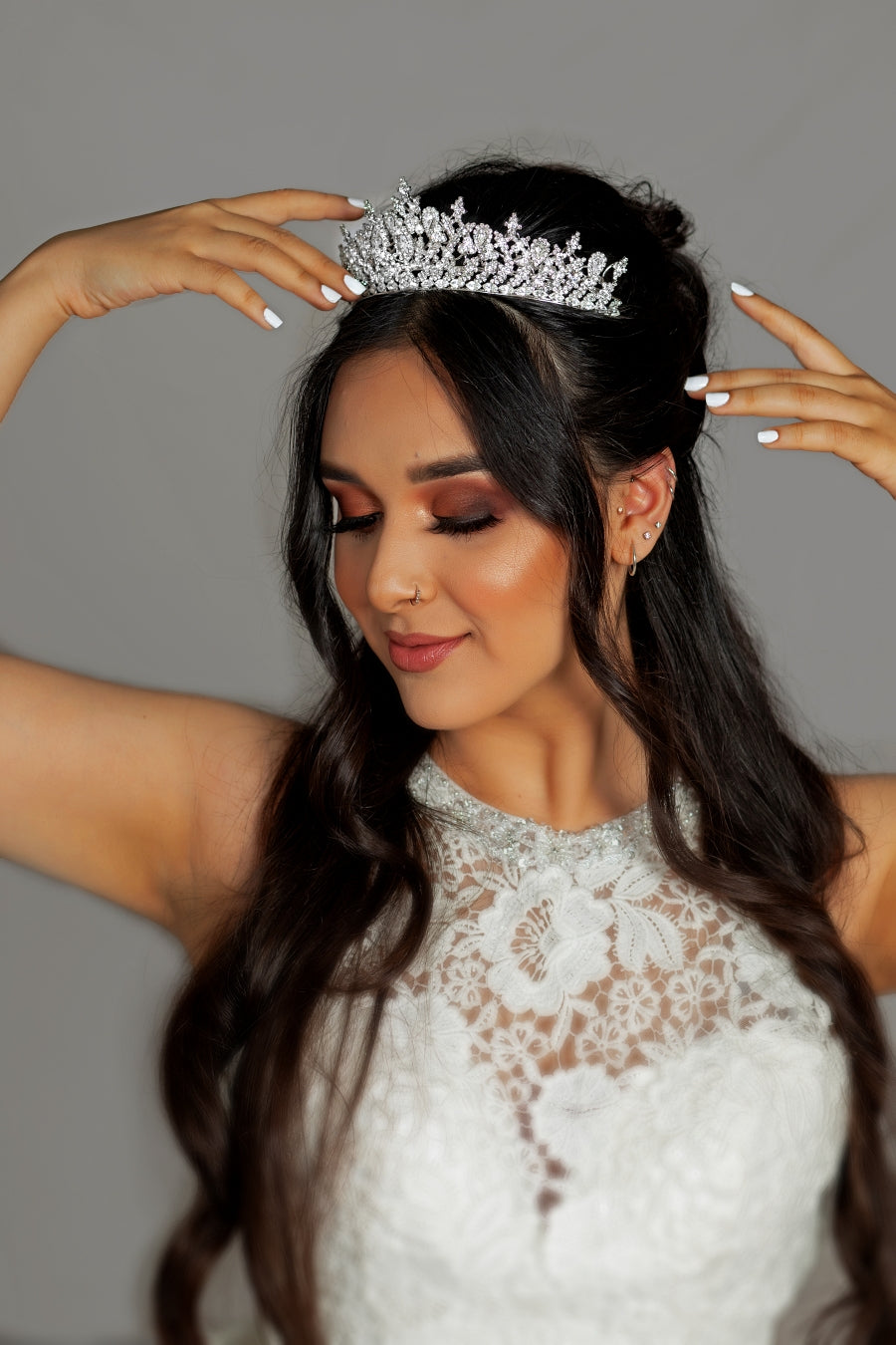 GEMNA Swarovski Luxurious Wedding Tiara, Bridal Crown