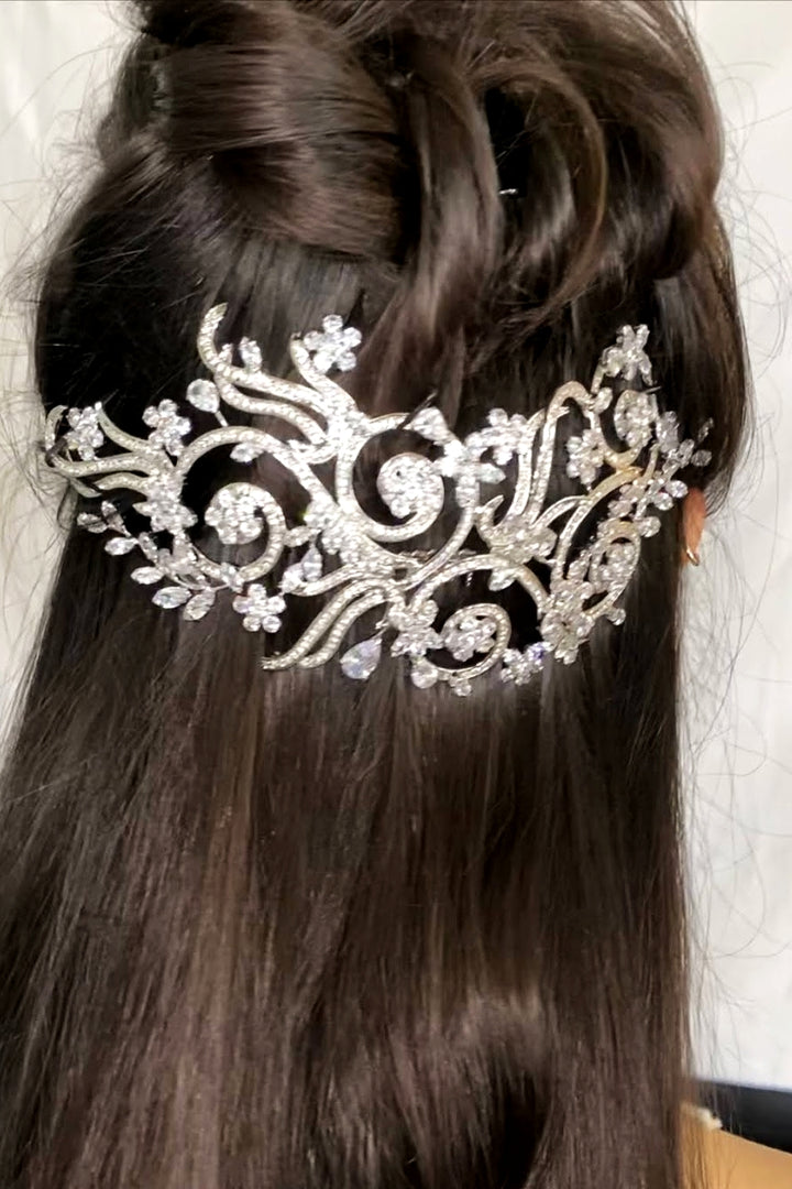 VIVIANA Swarovski Headpiece, Wedding Side Pieces