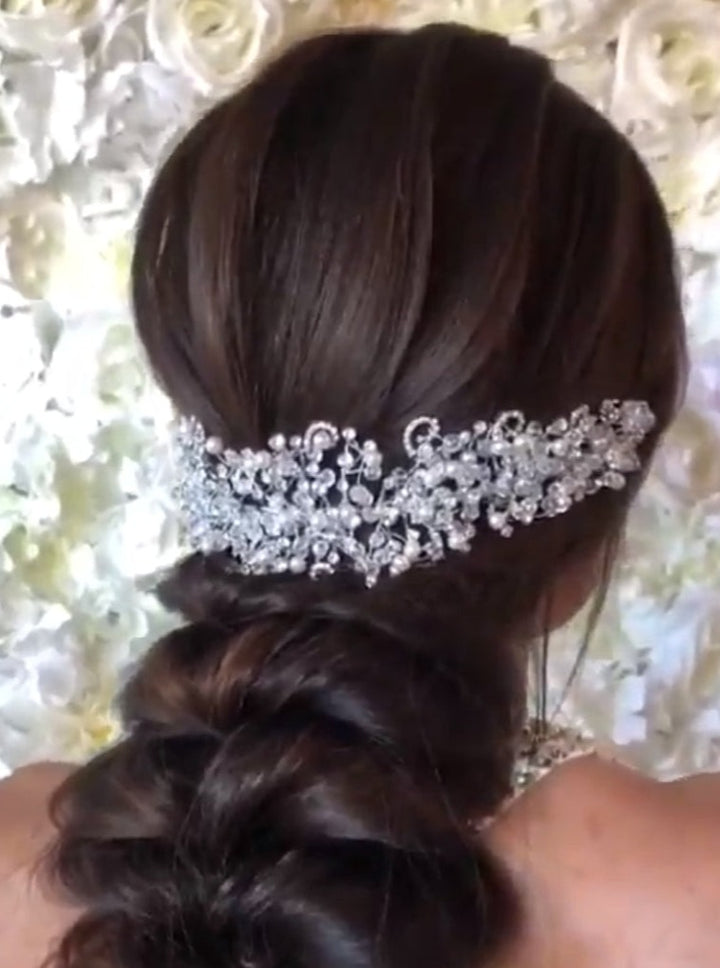 PEARL Wedding Headband, Swarovski & Pearls Headpiece